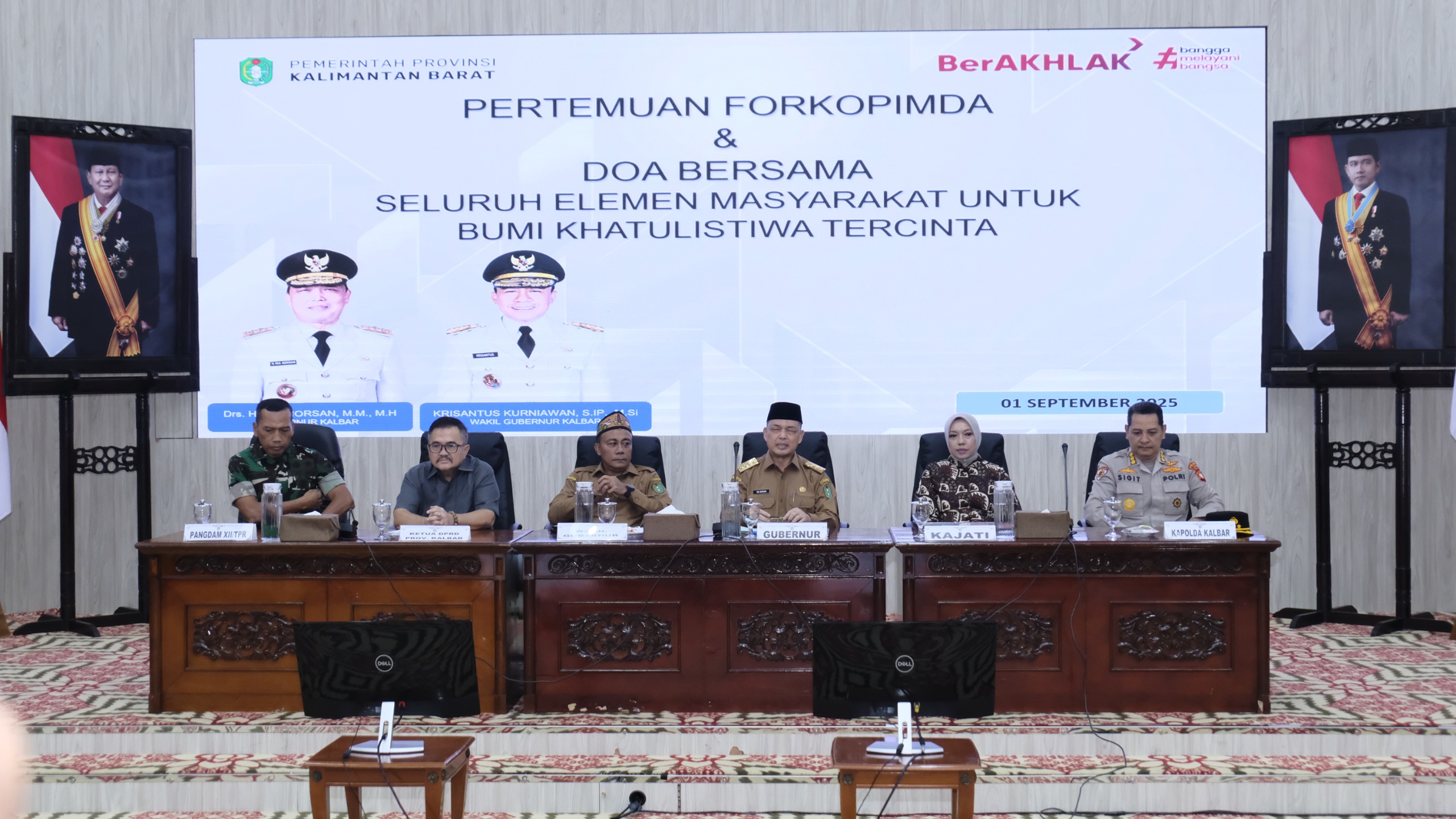Polda Kalbar Hadiri Pertemuan dan Doa Bersama Elemen Masyarakat, Perkuat Sinergi Antisipasi Situasi Terkini di Kalbar